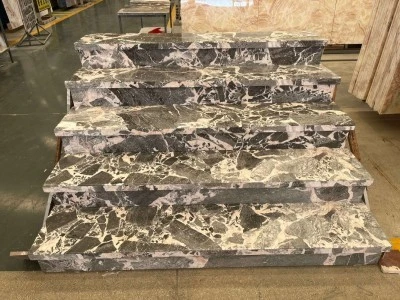 gray marble stairs