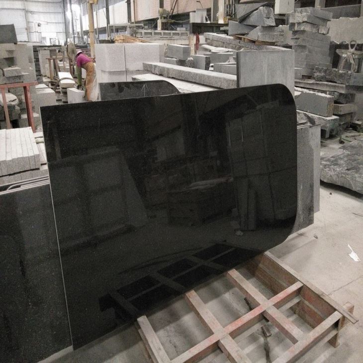 black granite countertop