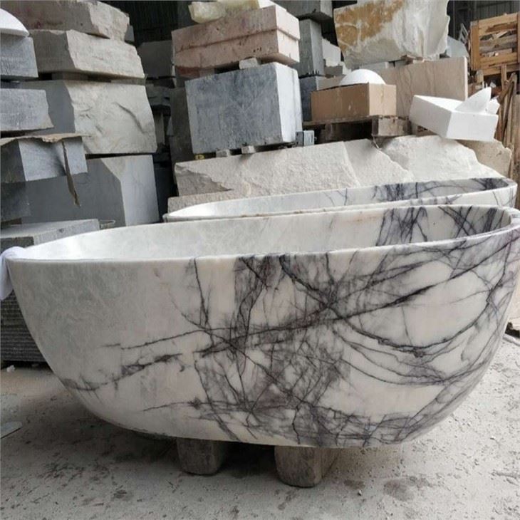 Milas Lilac Marmor badekar