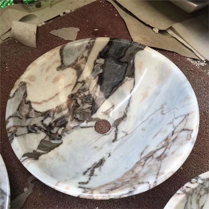 milas lilac marble sink