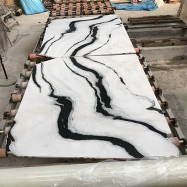 Panda hvid marmor sten