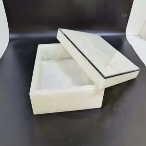 Hvid onyx marmor æske