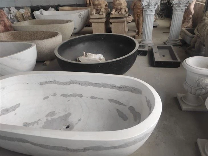 Good Price Wholesale Freestanding White Marble bath tub