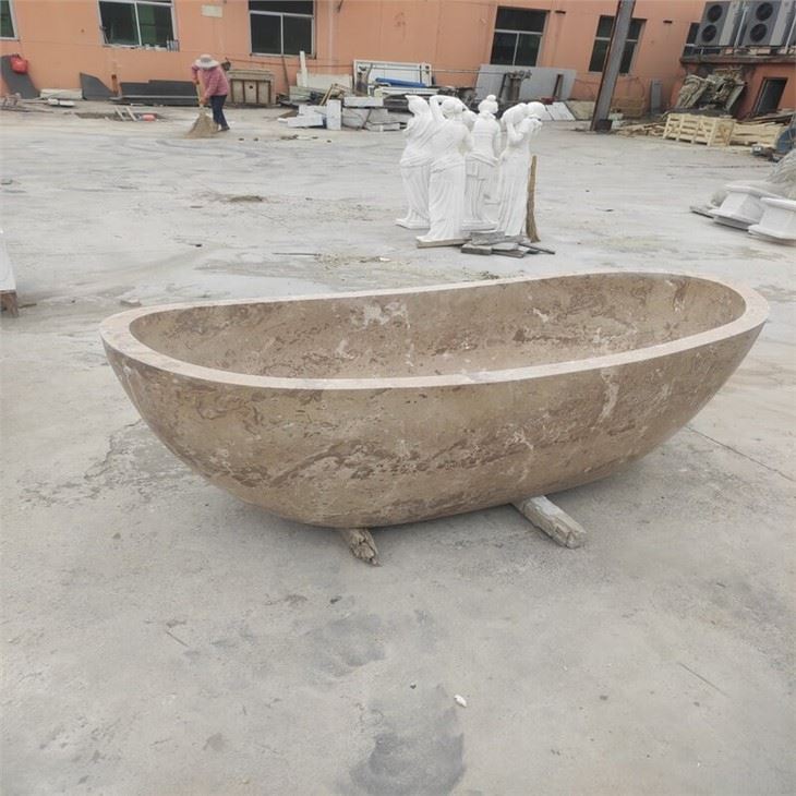 travertine bathtub