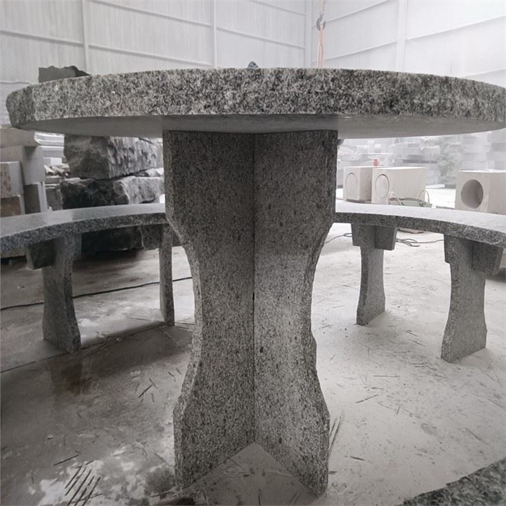 round table with bench