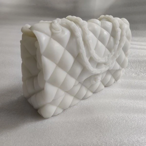 Morden Art Handcarved White Marble Bag Sculpture