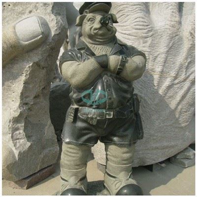 Sort Grantie Garden Søde Gris Statuer