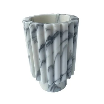 Carrara hvid marmor vase